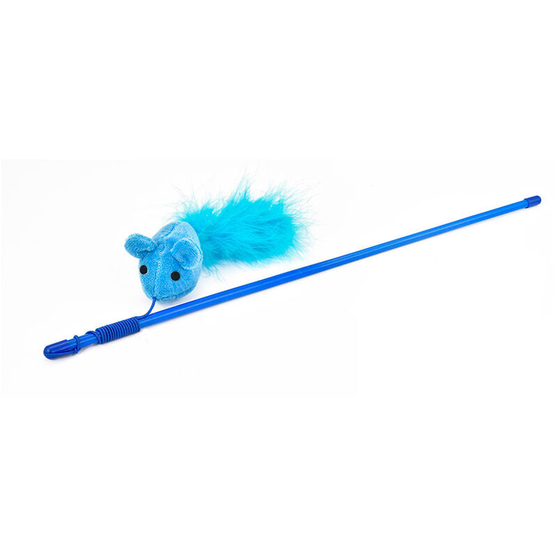 

Juguete Para Gatos Vara Con Raton Y Pluma 48Cm Nayeco