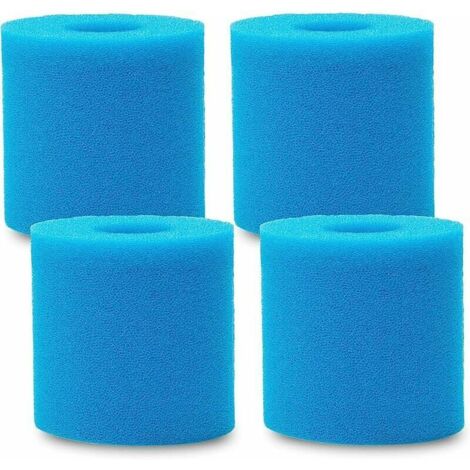 Nazalus - Gran oferta - 4 filtros de esponja para piscina tipo H - Cartuchos de filtro reutilizables y lavables - Para limpieza y reemplazo tipo H