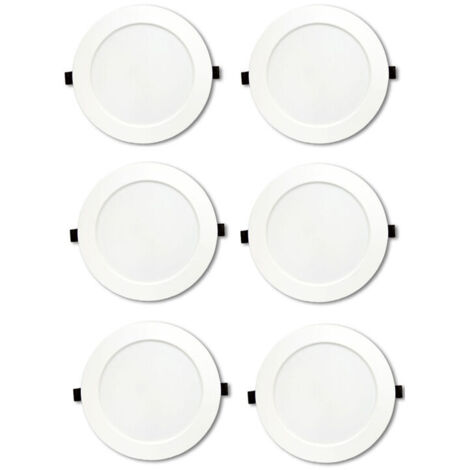 Nazalus - Gran oferta - Juego de 6 focos LED empotrables, extra planos, redondos y planos para techo