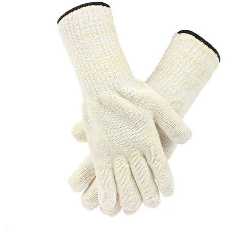 Nazalus - Oferta especial - 1 par de guantes para barbacoa, resistentes al calor, talla universal. Guantes para horno, resistentes al calor hasta 500 °C, para barbacoa, parrilla, horneado, chimenea y 