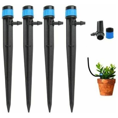 Nazalus - Oferta especial - 100 goteros para riego por goteo, kit de riego para plantas de interior y exterior - Azul - Ajustable