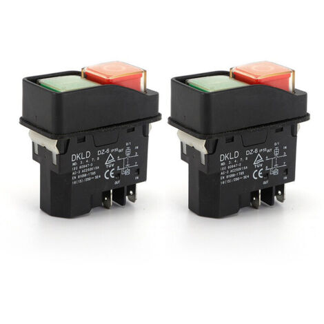 Nazalus - Oferta especial - Interruptor mezclador pequeño DKLD DZ6 Botón de parada magnético de 1,2 metros (4 pies) DZ-6 con protección contra sobrecarga