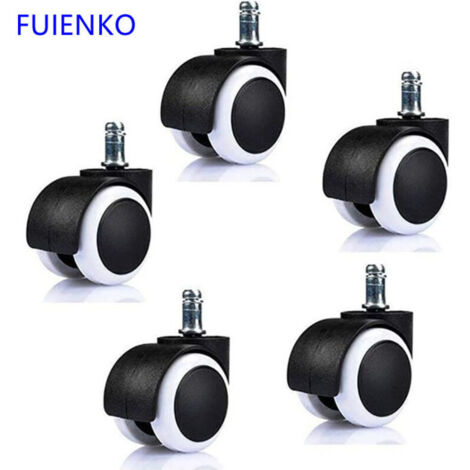 Nazalus - Oferta especial - Ruedas para sillas de oficina, juego de 5 ruedas, diámetro de la rueda (50 mm)