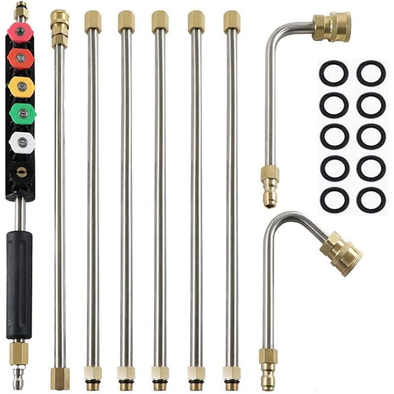 Nazalus-Vente Barres d'extension pour nettoyeur haute pression, 4000PSI Pointes de Lance de Remplacement télescopiques Outils de Nettoyage pour Le