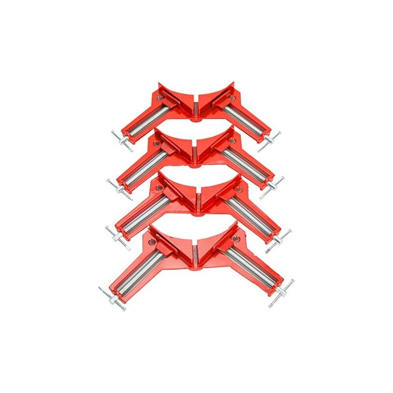 Nazalus-Vente chaude-4pcs Pince à Angle Droit de 90 Degrés, Travail du Bois Bricolage Outils à Main Serre-joints d'angle HSM 75 mm