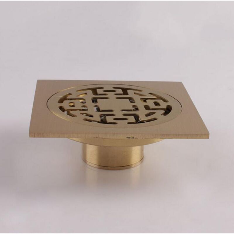 Nazalus-Vente chaude-Bonde d'évacuation de douche en laiton Carré, 10cm ×10 cm..