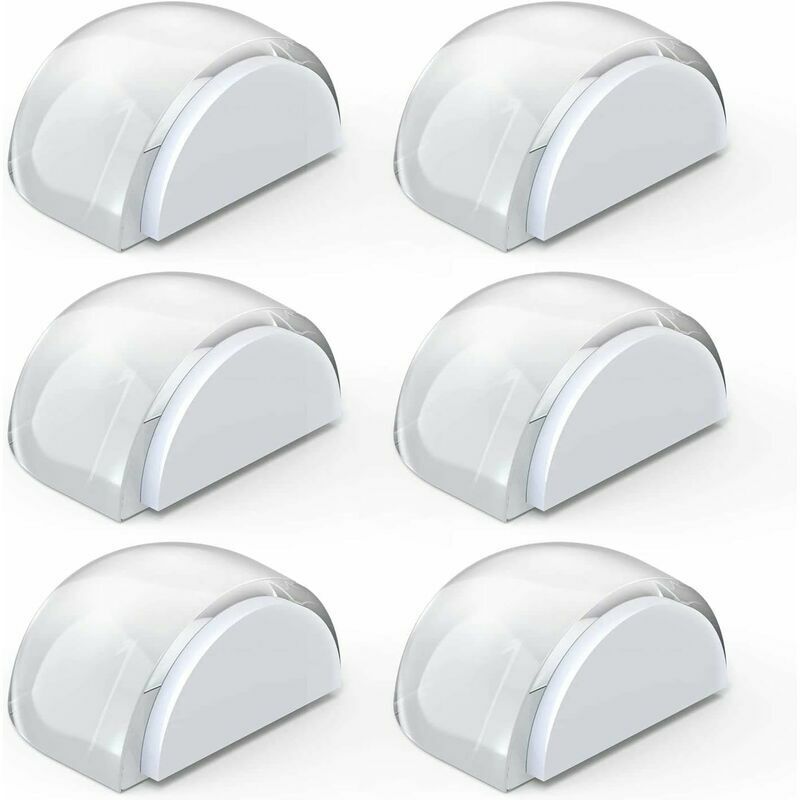 Nazalus-Vente chaude-Butées de Porte Transparentes Stop-Porte Adhésif au Sol et Parquet, Butoirs de Porte Protection de Portes et Murs, 6pcs