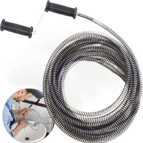 Nazalus-Vente chaude-Débouchage de tuyau Débouchage de furet, débouchage de manivelle Poignée rotative de 3 m, débouchage d'évier pour les blocages tenaces.