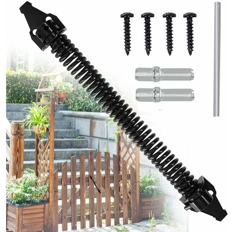 Nazalus-Vente chaude-Ferme-porte à ressort de 14 pouces Ferme-porte réglable Ferme-porte à ressort en acier au carbone extérieur Vis Ferme-porte de