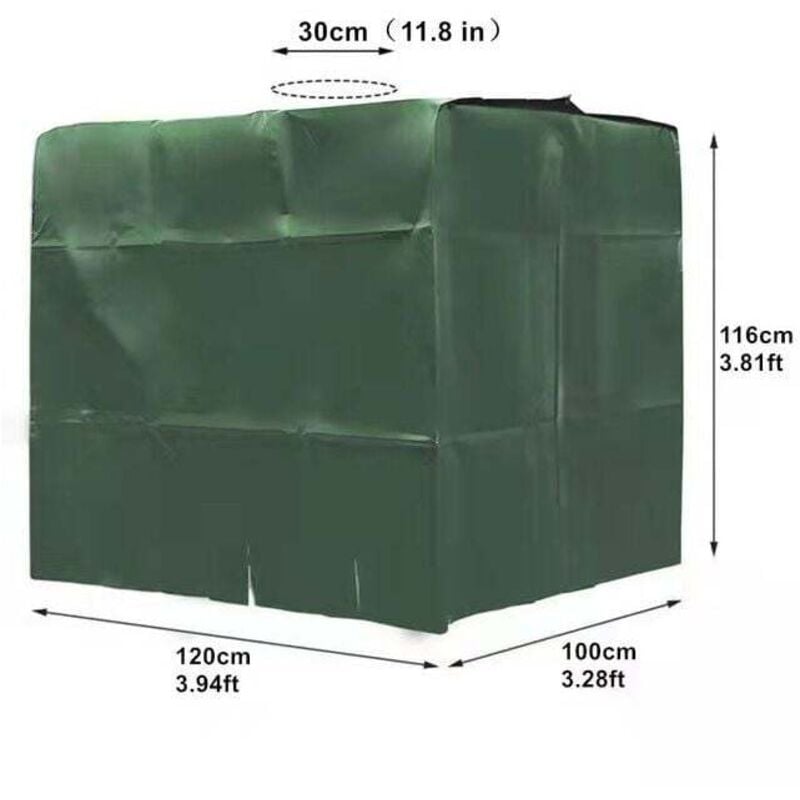 Nazalus-Vente chaude-Housse de protection UV verte pour réservoir d'eau de 1000 litres Y24972
