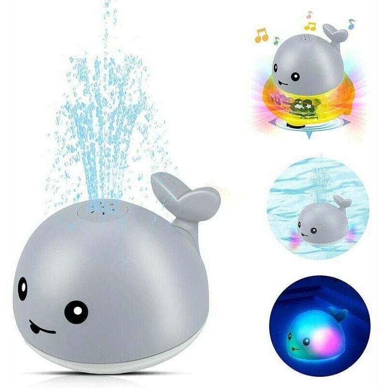 Nazalus-Vente chaude-Jouet Bain Bébé Baleine Jet eau Bébé 1 2 3 Ans Garçons Filles,Jeux Piscine Jouet de Bain Jouets de Pulvérisation avec Lumière