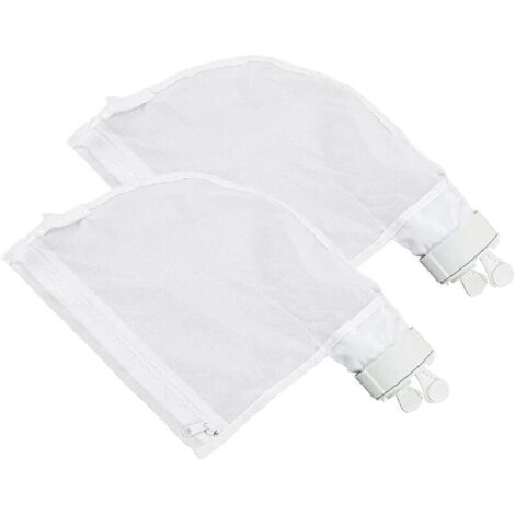 Nazalus-Vente chaude-Lot de 2 Sacs Filtrants pour Nettoy de Piscine Polaris 280 et 480 Design Zippé et Réglable en Blanc