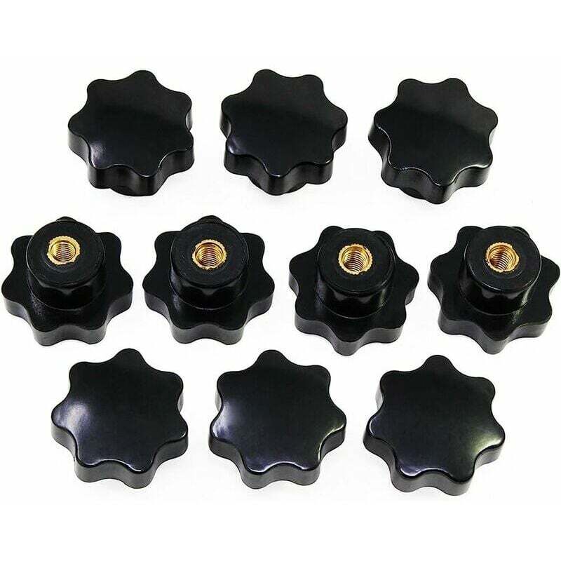 Nazalus-Vente chaude-M6 Boutons en étoile, bouton moleté à filetage femelle, poignée en plastique noir boutons de serrage pour équipement mécanique