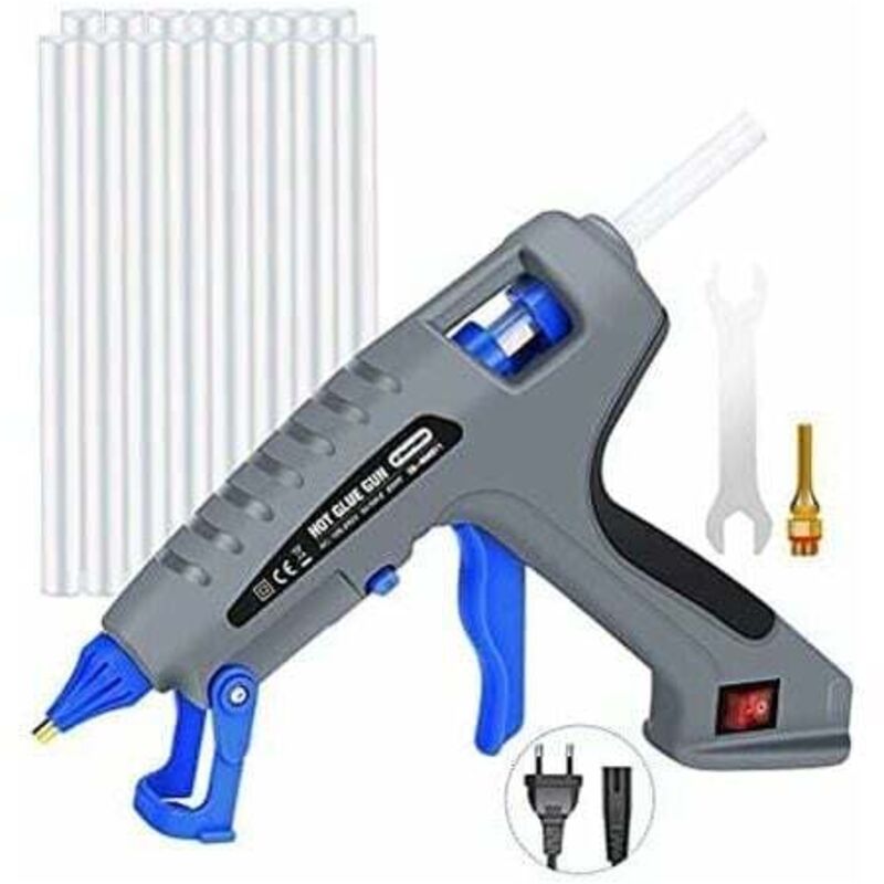 Vente chaude-Pistolet à Colle Chaude Pistolet en silicon de 200 w, avec 15 pièces de 19 cm de contrôle de température automatique industriel de bâton