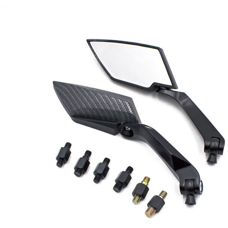 Nazalus-Vente chaude-Rétroviseur pour Moto,Rétroviseurs Universel Moto Aluminium (Noir) 2pcs (1 paires)