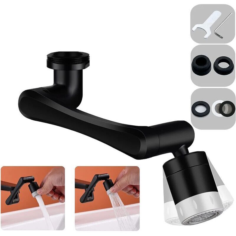 Nazalus-Vente chaude-Robinet De Robinet,1440 °,Rotatif à 1440 °,Rallonge Pour Robinet,Rallonge de Robinet,RéGulateur de Jet,Rallonge de Robinet de