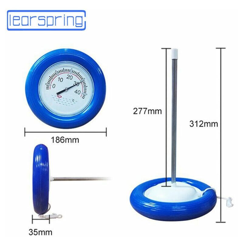 Nazalus-Vente chaude-Thermomètre piscine flottant pneu Grand testeur de température de thermomètre à eau à détection d'eau flottante à tête ronde
