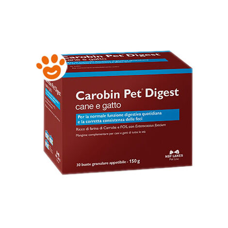 NBF Lanes Dog e Cat Carobin Pet Digest Granulare - NBF Lanes Dog e Cat Carobin Pet Digest Granulare - Confezione da 30x5 Gr