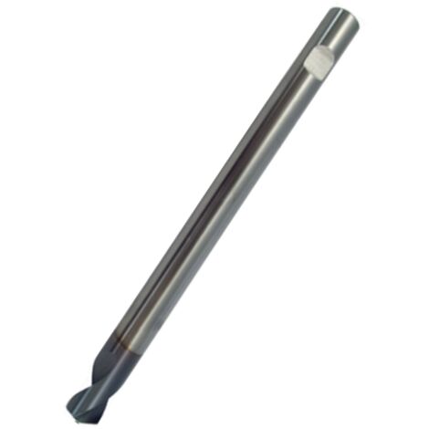 NC-Anbohrer HSS-Co 120 Grad TICN-beschichtet mit Weldonschaft 8,0 mm 140/25 lang
