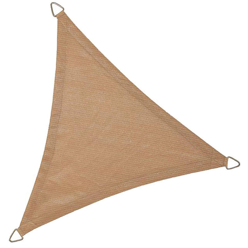 Nc Toile d'ombrage extérieure triangle sable 500x500x500 cm