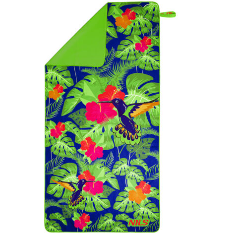 NCR14 SERVIETTE MICROFIBRE FLEURS 160x80 cm NILS