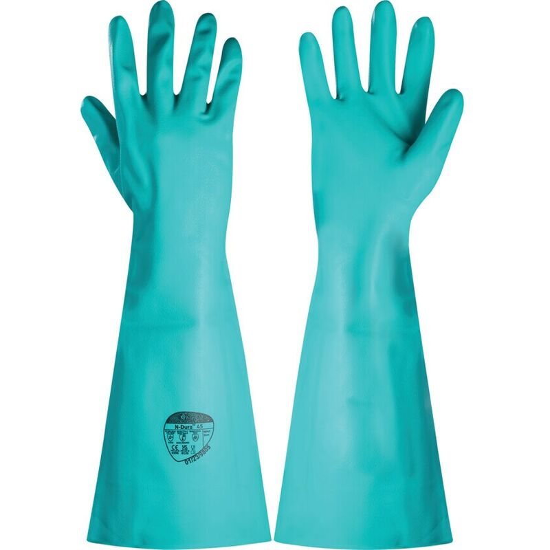 ND45/09 N-Dura 45 Green n Itrile Glove 45cm Size 9 - Green - Polyco