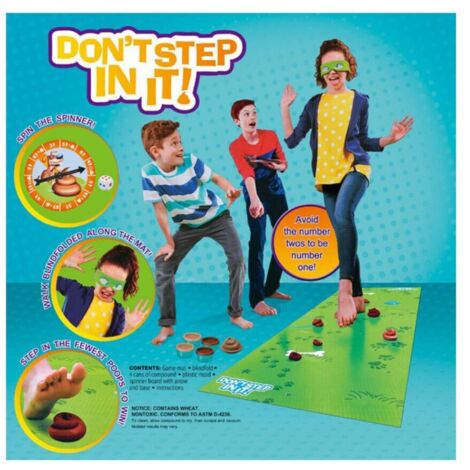 Ne marchez pas dedans  Jeu de société pour enfants  Jeu de fête avec bandeau et spinner