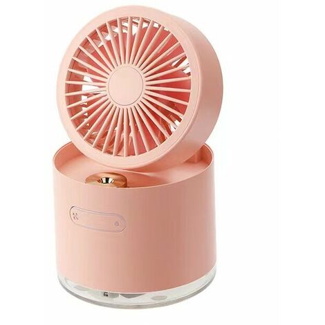 Nebulizador de ventilador de mesa, plegable, portátil, enfriador de agua, mini ventilador pequeño, máquina de aromaterapia de escritorio, enfriador de aire humidificador de chorro plegable (rosa)