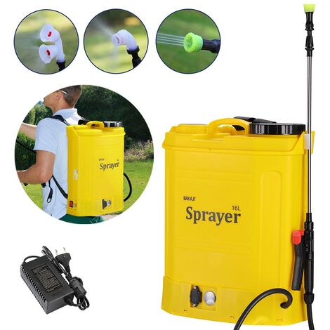 Nebulizzatore Pompa a Spalla a Batteria Irroratrice Elettrica Spruzzatore 16Lt