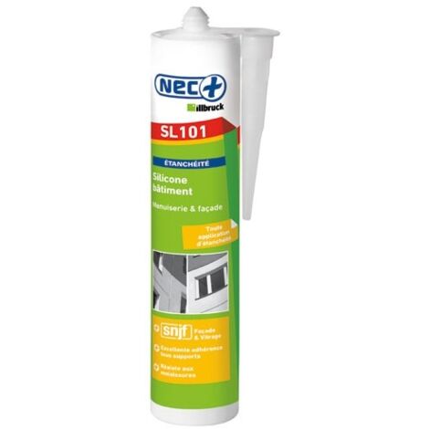 nec-illbruck Mastic silicone bâtiment translucide 310 ml