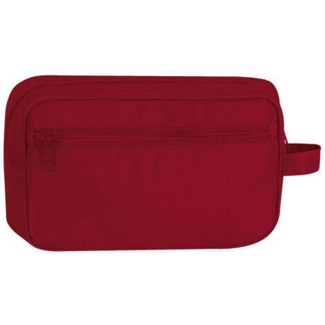 Neceser de baño con asa en tejido impermeable JOURNEY Rojo loto