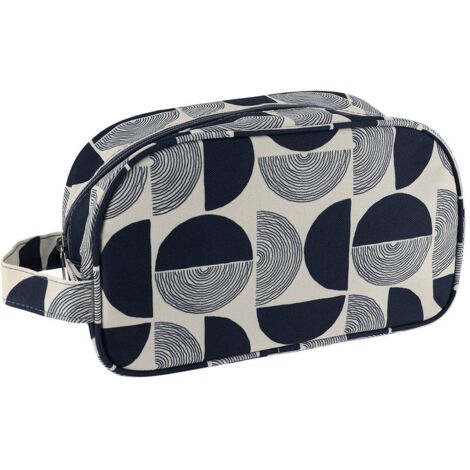 Neceser rectangular de poliester estampado con cremallera - bilbao - Tendance