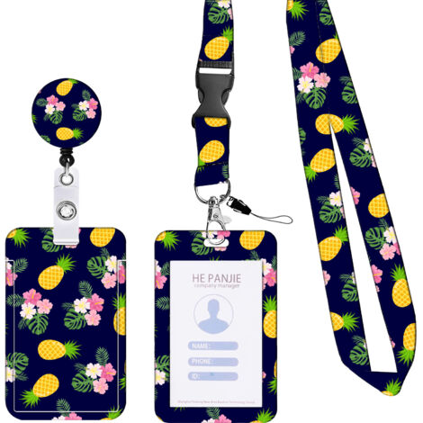 Neck Badge Holder Lanyard with Card Holder, Lanyard Neck Strap with Swivel Lobster Clasp -For ID Badge Holder,Keys,Camera,Cell Phone (Style 3)