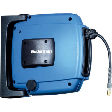 NEDERMAN Schlauchaufroller H30 für Luft/ Wasser inkl 10m-Schlauch, Durchmesser 10mm, AG G3/8