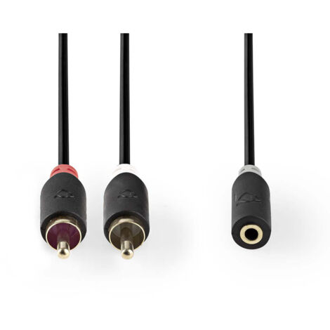 Nedis AUDIOKABEL 3,5MM 2X3,5MM 0,2m (CABW22255AT02)