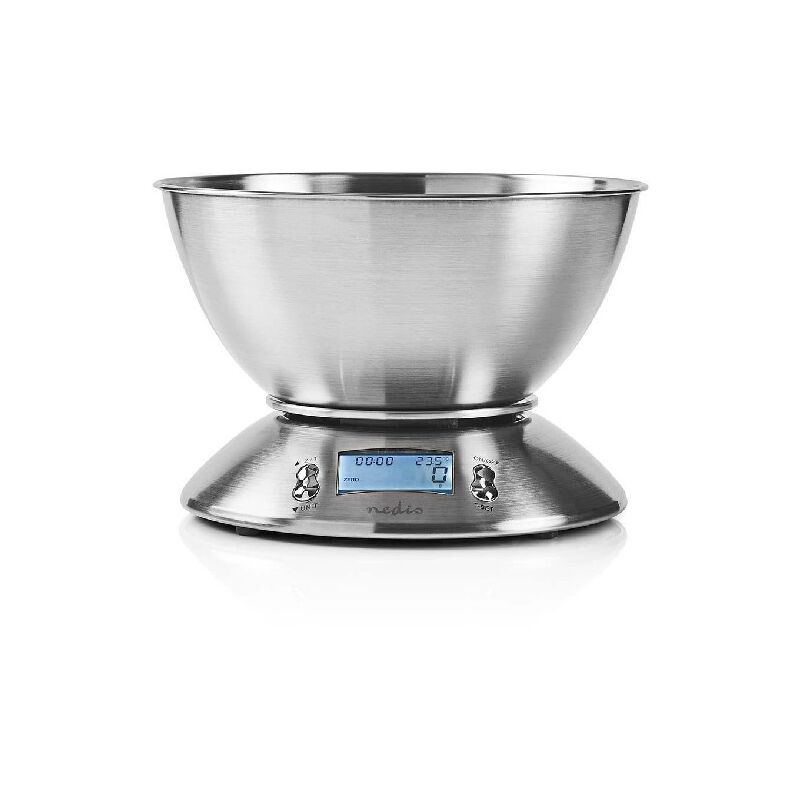 Nedis - Balance de cuisine numerique avec bol amovible KASC111SI
