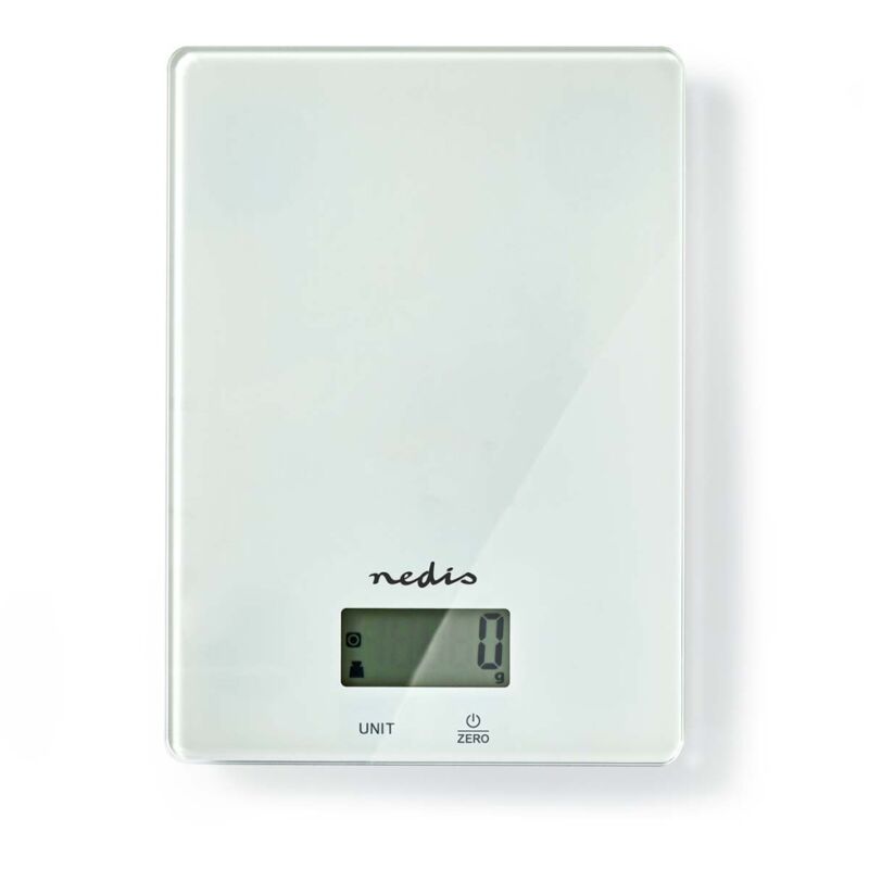 Nedis - Balance de cuisine numérique KASC610WT en verre/plastique blanc