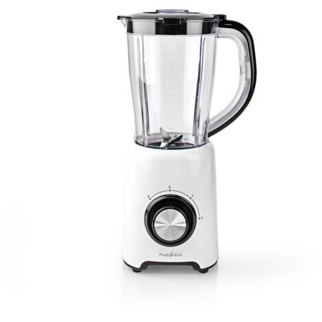 Nedis Batidora de Vaso Sjusted de velocidad  800 W  1.5 l  Plástico  2 ajustes de velocidad  Blanco / Negro NE550733615