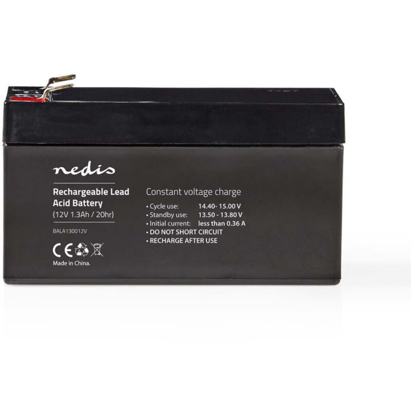Batterie au Plomb-acide 12V 1 300 mAh 97 x 43 x 52 mm - Nedis