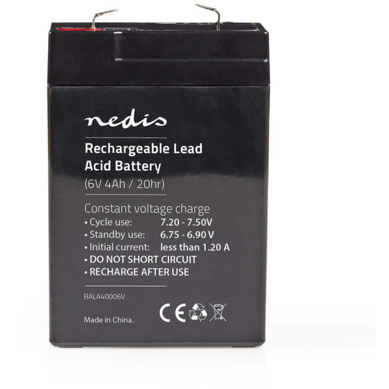 Batterie au Plomb-acide 6 v 4500 mAh 70 x 47 x 101 mm - Nedis