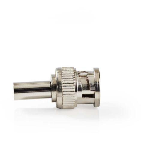 Nedis BNC-Stecker / Gerade / Stecker / Vernickelt / 50 Ohm / Kräuseln / Kabeleingangsdurchmesser: 6.0 mm / Stahl / Silber / 25 Stück / Umschlag