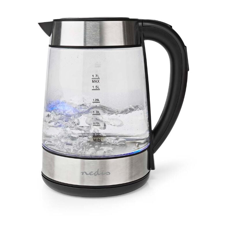 Nedis - Bouilloire sans fil 1.7l 2200w transparent KAWK320EGS