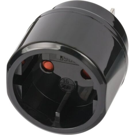 Nedis Brennenstuhl 1508450 Adattatore da Viaggio Nero