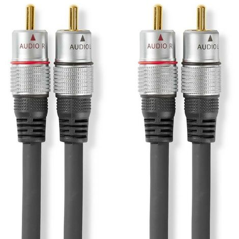 Cable cordon connexion video hqss3542/5 rca mâle vers rca mâle 5 metres haute  qualite