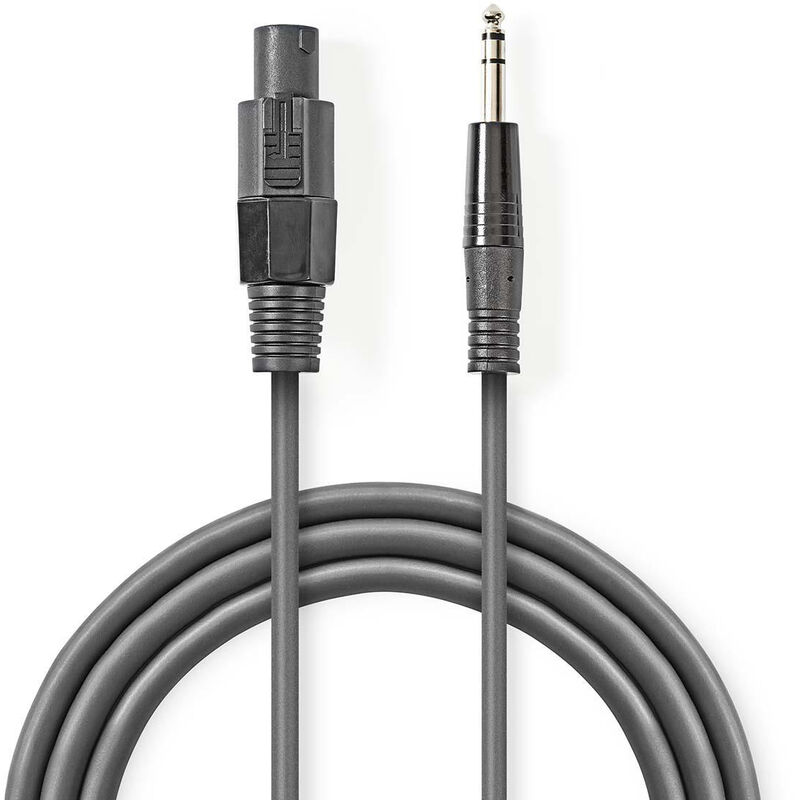 

Nedis Cable de Altavoz de 1,5 mm² | Altavoz de 2 Pines Hembra - 6,35 mm Macho | 5,0 m | Gris NE550686187