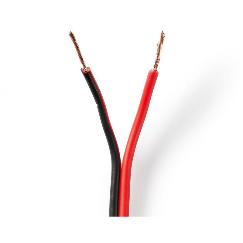 Câble de Haut-Parleur 2x 0,75 mm2 15,0 m Gaine Noir/Rouge - Nedis