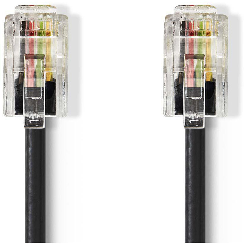 

Nedis Cable de Telecomunicaciones | RJ10 macho - RJ10 macho | 2,0 m | Negro NE550685030