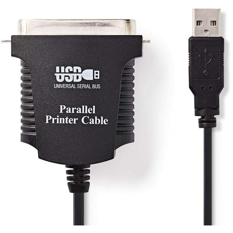 Nedis - Modèle du produit : Câble d'Imprimante usb usb a Mâle - Centronics Mâle à 36 Broches 2,0 m Noir