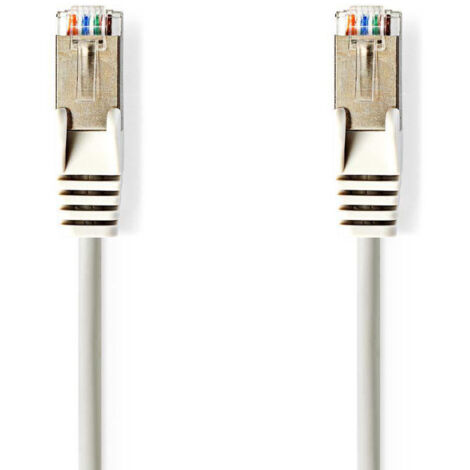 Nedis Cable reseau RJ-45 -M- pour RJ-45 -M- 15 m SF-UTP CAT 5e moule. rond gris