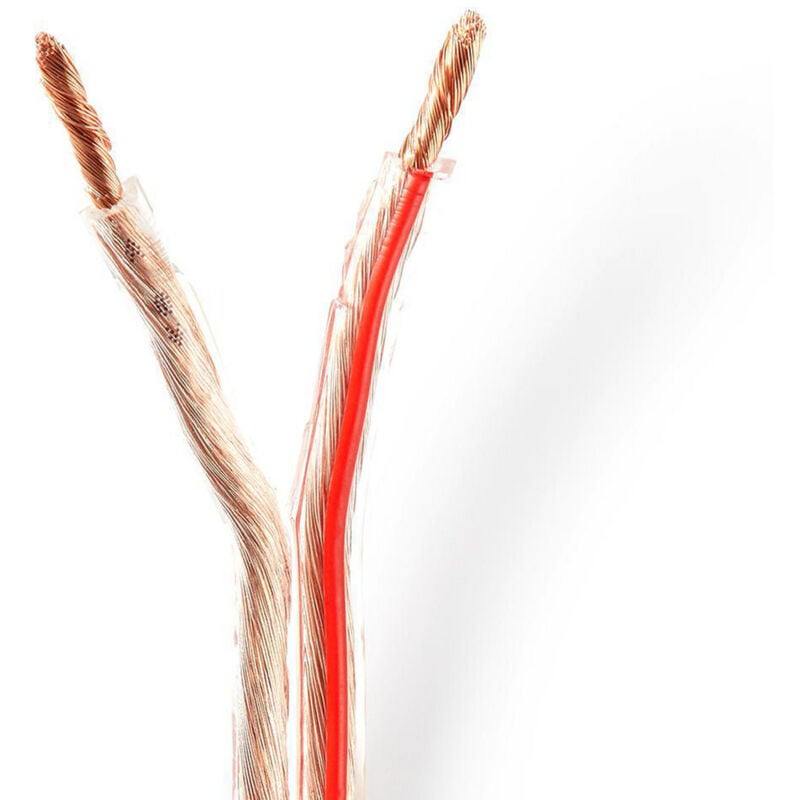 Nedis - Modèle du produit : Câble haut-parleur 2x 4.00 mm² cca 15.0 m Rond pvc Transparent Emballage